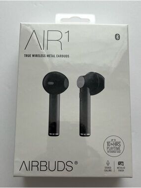 Wireless Bluetooth Earbuds AIR1 Black New Sealed